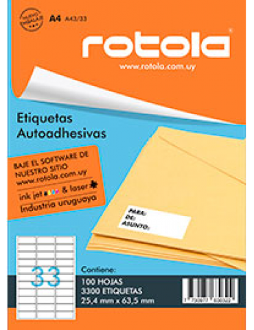 ETIQUETA ROTOLA A41/33 X10